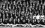 Second left section of the 1957 School photograph for Copthall County Grammar School