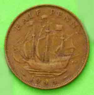 1944 British ship halfpenny