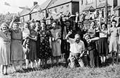 Women at Victory Street Peace Party for Brook Avenue, Edgware, 1945
