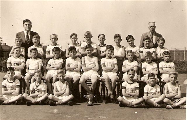 Athletic team at Silver Street School, Edmonton, about 1951