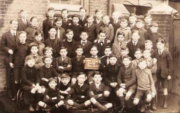 Class photo of the boys at Silver Street School, Edmonton, north London, 5th December 1923.