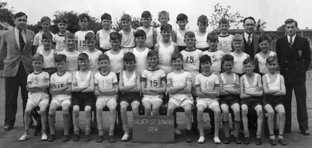 A junior team at Silver Street School, in 1954