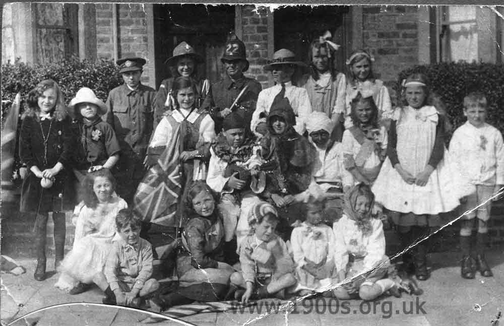 Children's Peace Celebrations in 1919, Lopen Road, Edmonton, north London