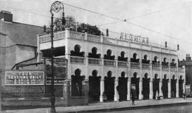 The Alcazar Picture House / theatre in Edmonton, destroyed in World War Two