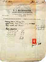 1938 receipt for redecorating a room in a Victorian terrace house, thumbnail