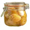 preserved fruit in a kilner jar