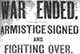 placard announcing end of WW1