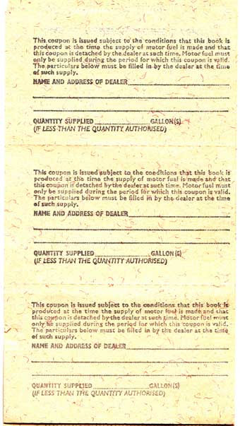 Back of a page 1973 petrol coupons, thumbnail