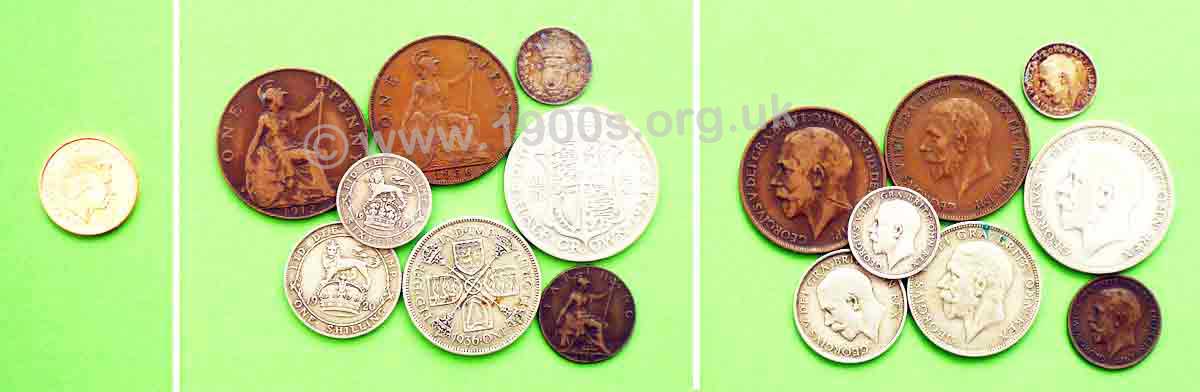 Pre-decimal coins in circulation until decimalisation in 1971