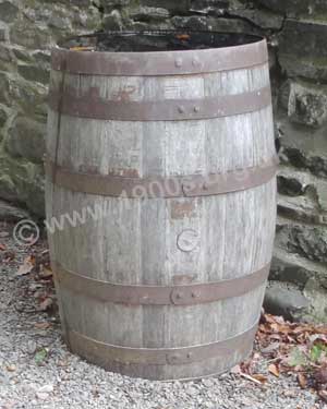 Old garden barrel for water or home-made manure