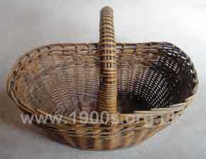 Wicker-work (cane) shopping basket from the early 20th century