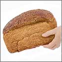 bread loaf being delivered