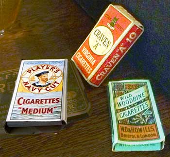 Early 1900s cigarette packets