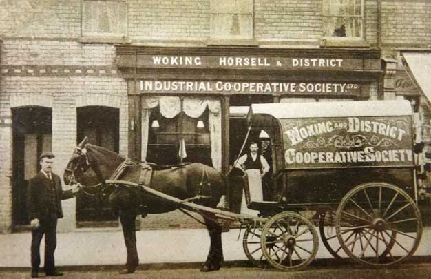 A Co-op delivery horse and cart, early 20th century