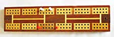 a cribbage board and the coloured pegs used to show the progress of scoring
