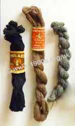 Skeins of wool for darning socks etc, as sold in the early 1900s