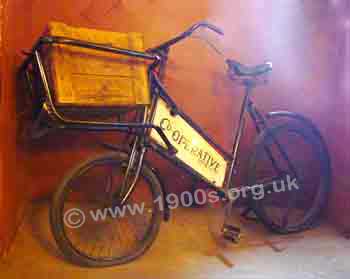 Co-op delivery bicycle, early 1900s