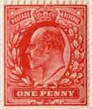 Edward VII penny postage stamp