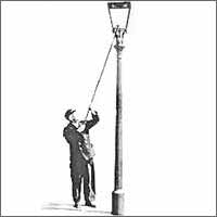 The lamplighter who lit the early gas street lamps