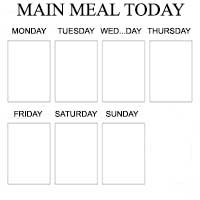 Main meal by day of the week