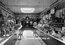 Inside Sainsburys shops, early-mid 20th century