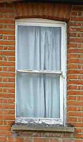 old sash window, the worse for wear