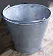 Old galvanised tin bucket