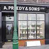 Museum reproduction of a British tobacconist shop c1920