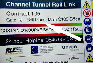 Placard showing the address Brill Place