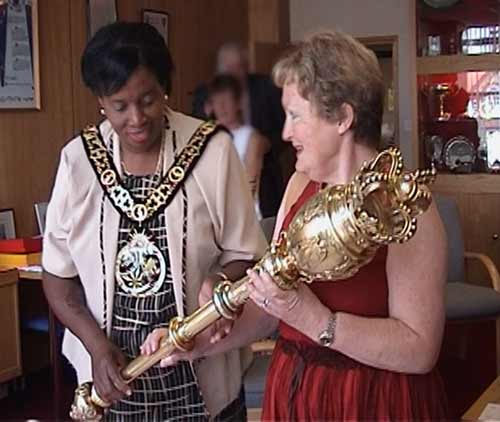 mayor showing me the mace