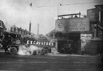clay from the excavation of the London Underground's Picadilly line being transported to the pottery.