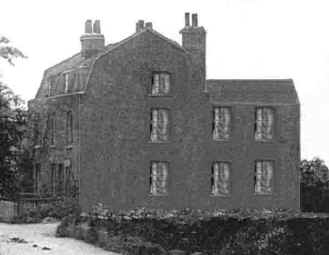 sketch of the pottery house from the side showing the additional block at the back