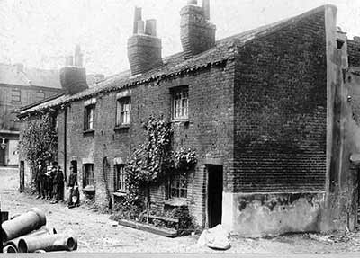 Workers' cottages attached to Williamson's Pottery, also known as the Tile Kilns