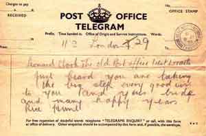 Old telegram