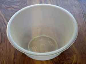 plastic mixing bowl