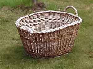 Cane laundry basket