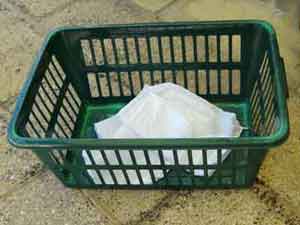 plastic washing basket